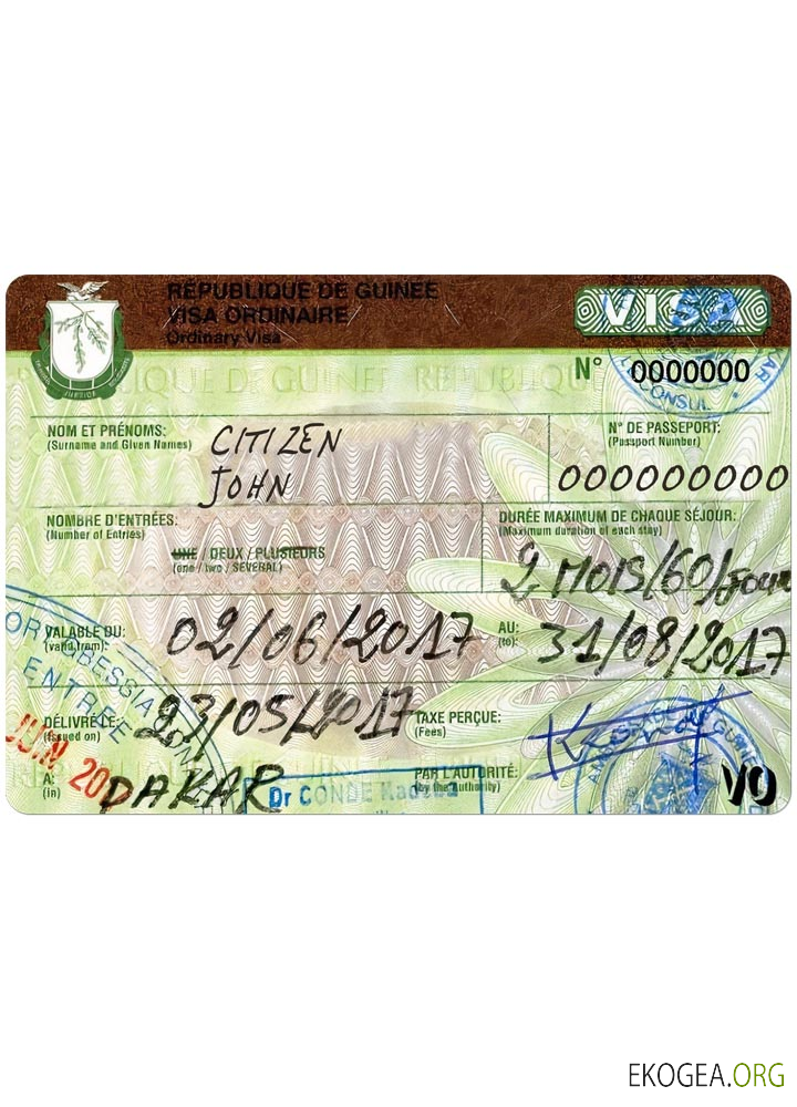 Visa de voyage GUINEE